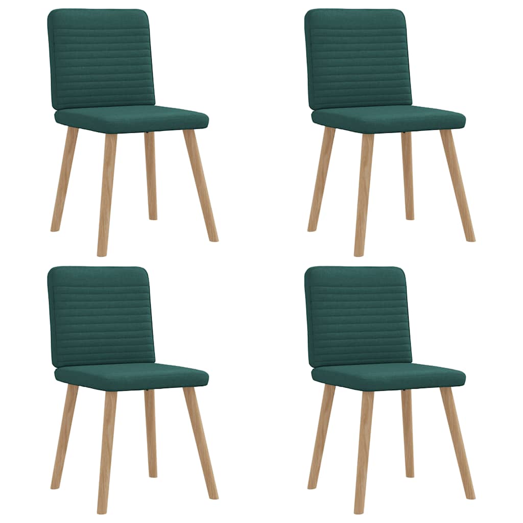 Chaises à manger lot de 4 vert foncé tissu - XIOS