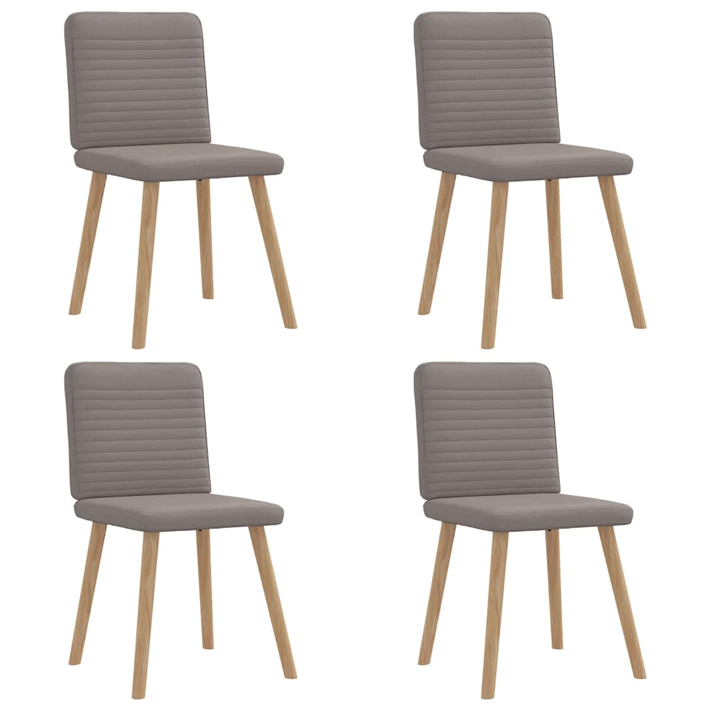 Chaises à manger lot de 4 taupe tissu - XIOS