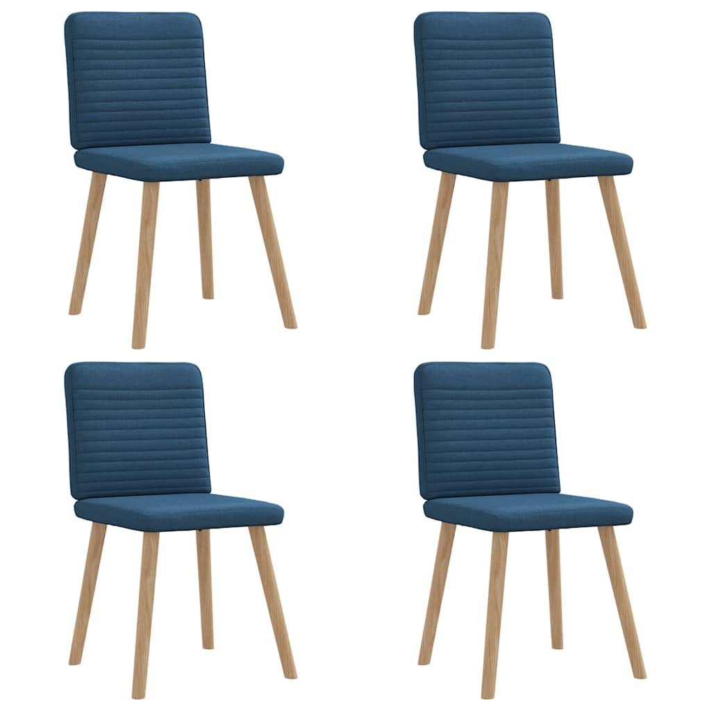 Chaises à manger lot de 4 bleu tissu - XIOS