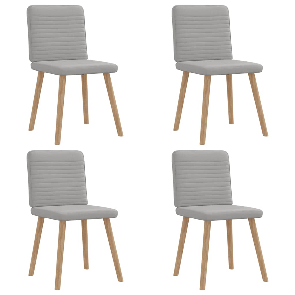 Chaises à manger lot de 4 gris nuage tissu - XIOS