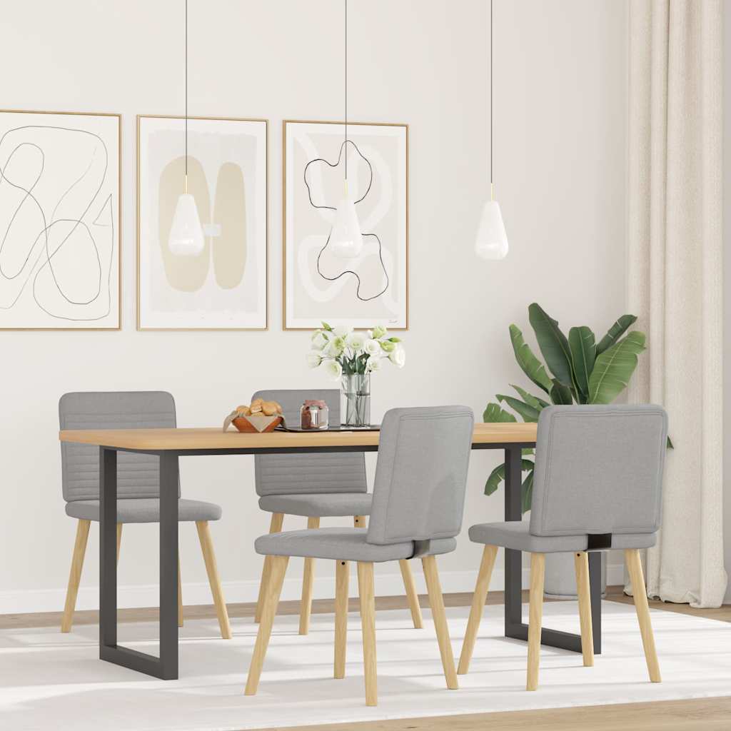 Chaises à manger lot de 4 gris nuage tissu - XIOS