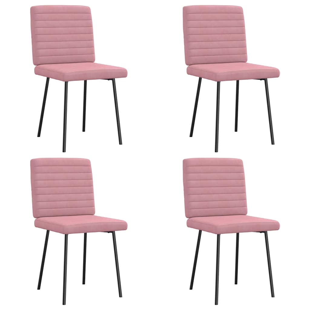 Chaises à manger lot de 4 Rose Velours - XIOS
