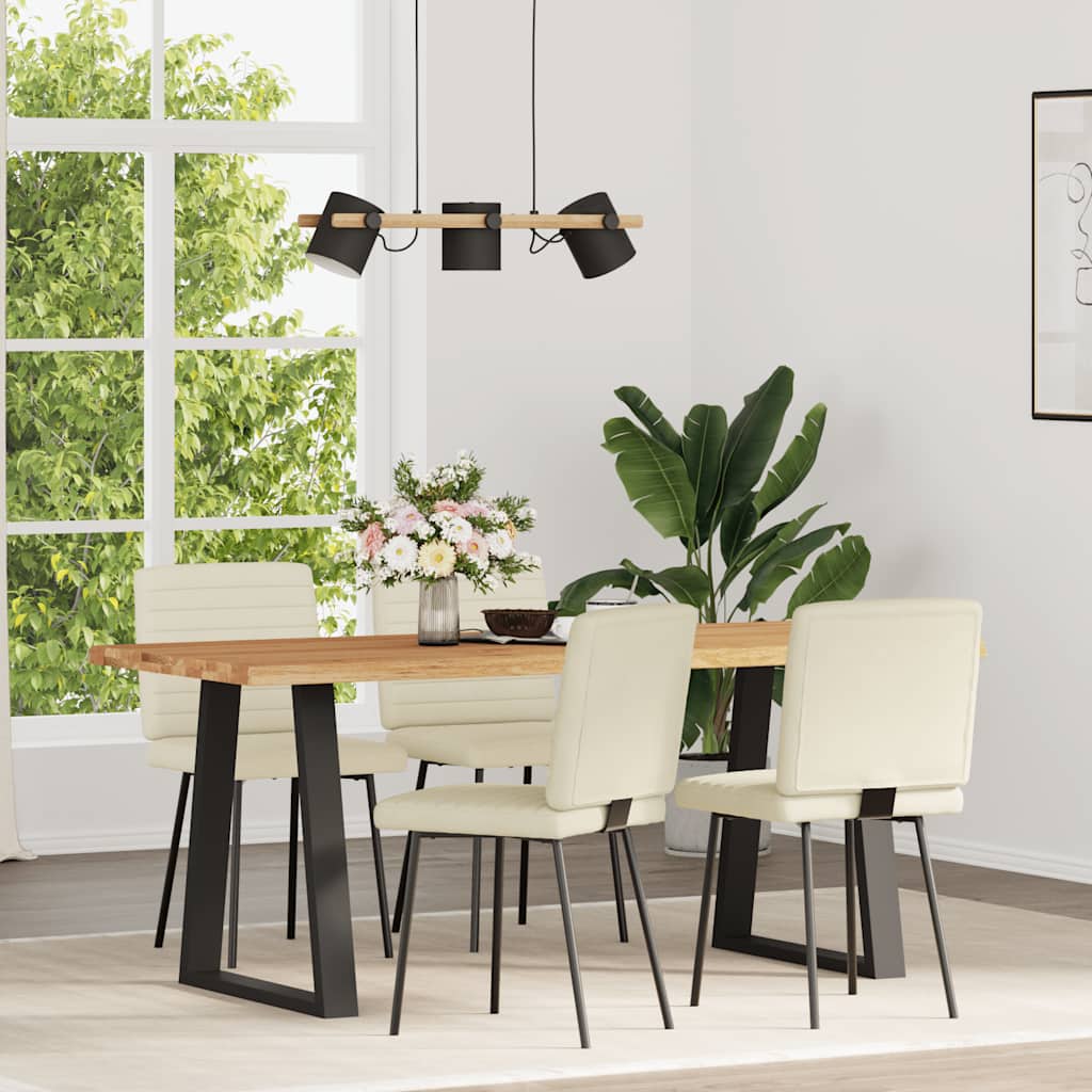 Chaises à manger lot de 4 Crème Velours - XIOS