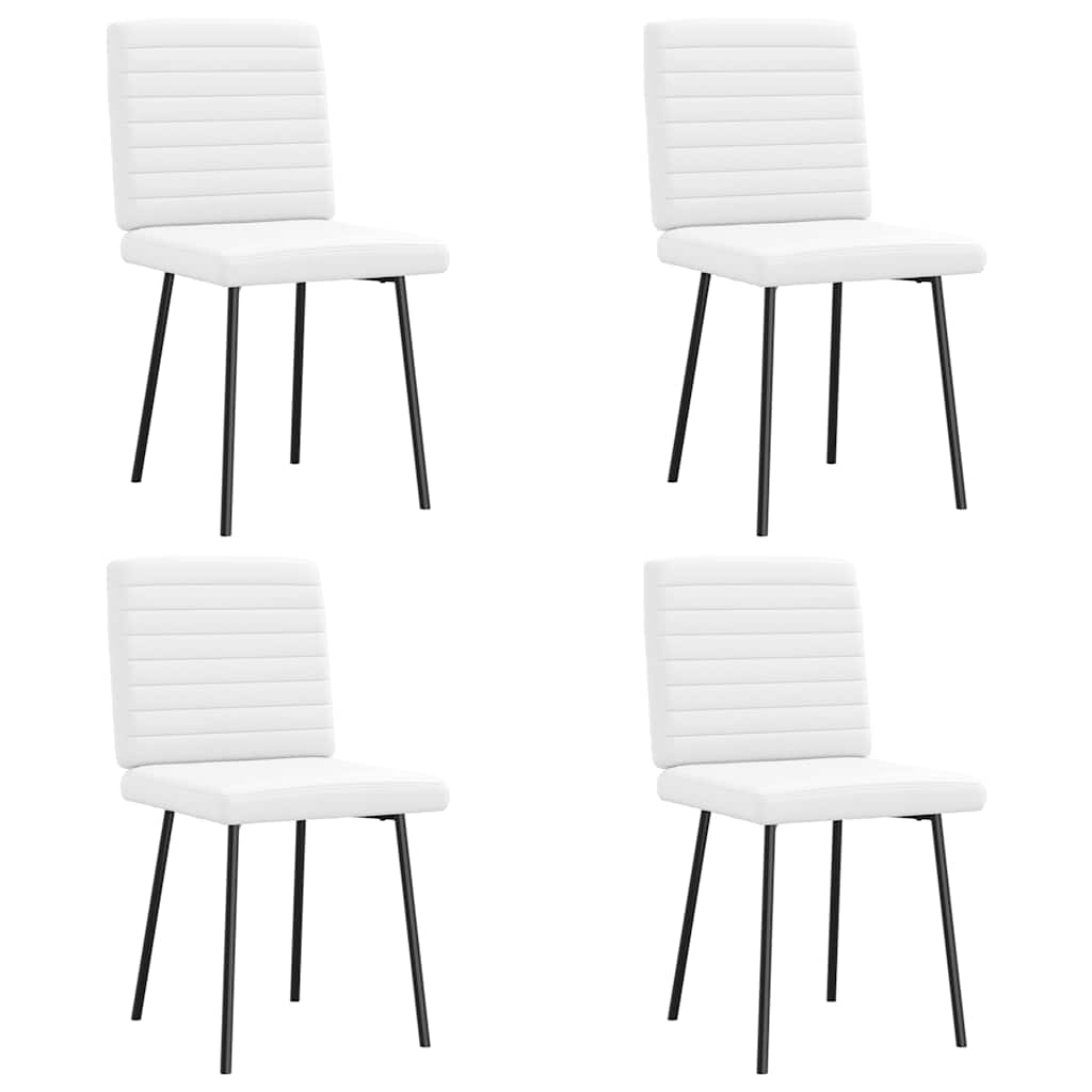 Chaises à manger lot de 4 blanc similicuir - XIOS