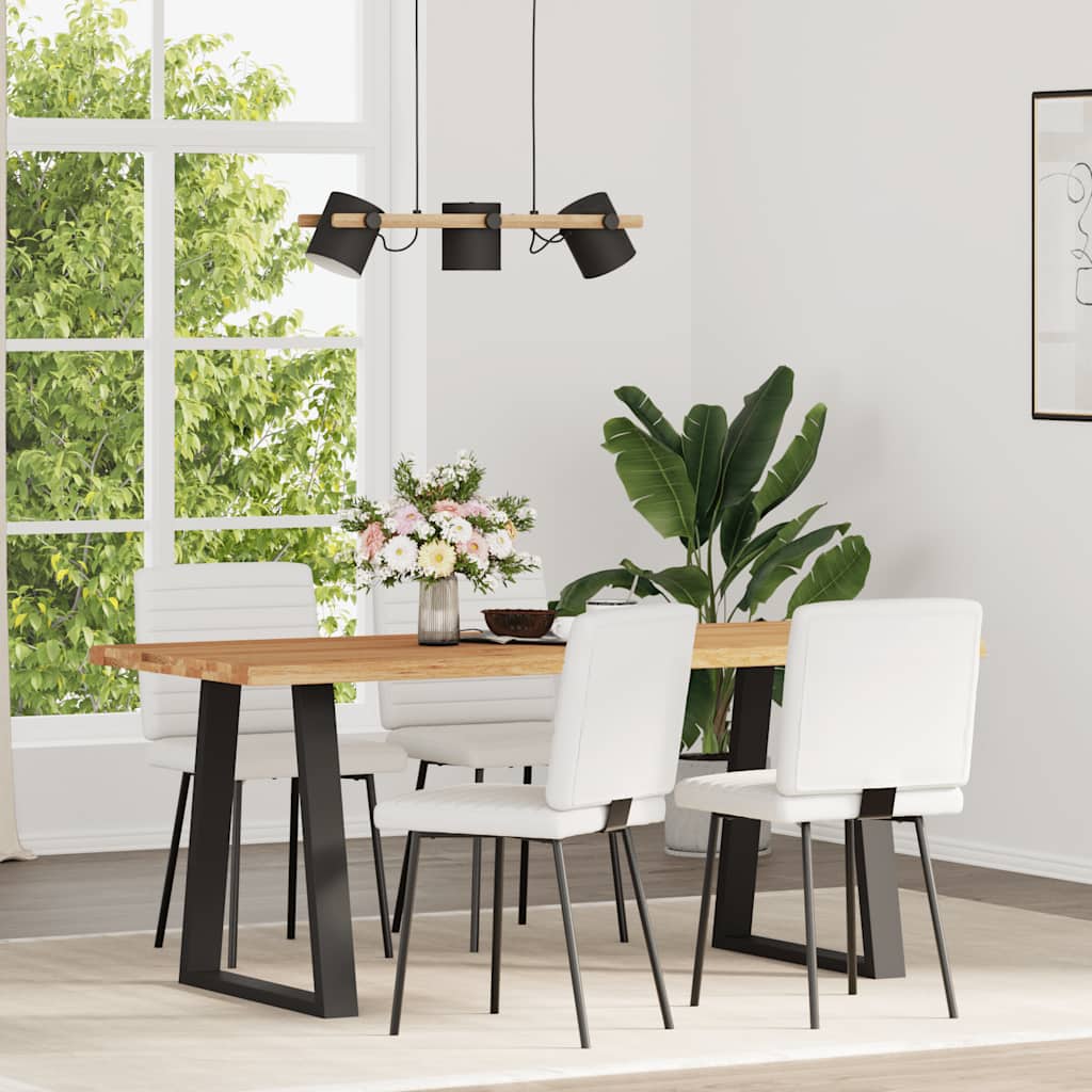 Chaises à manger lot de 4 blanc similicuir - XIOS