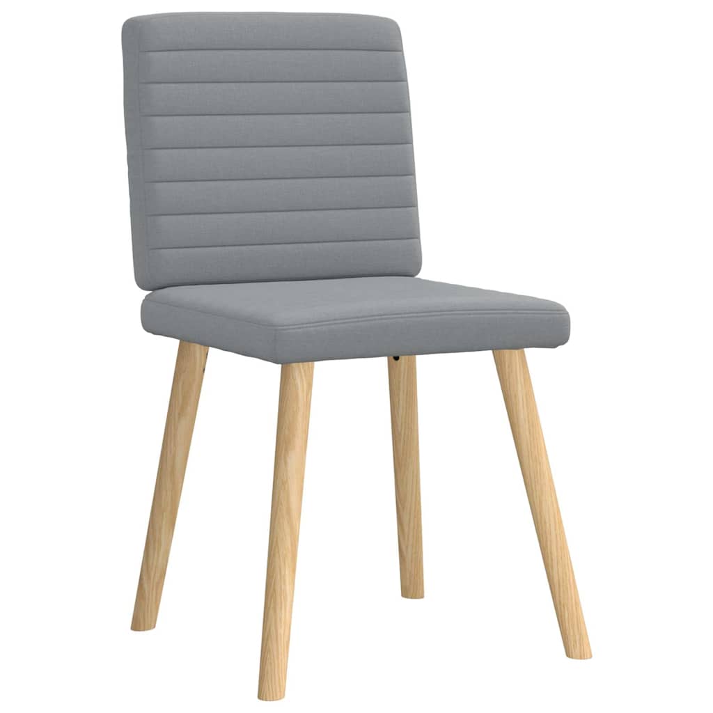 Chaises à manger lot de 4 gris clair tissu - XIOS