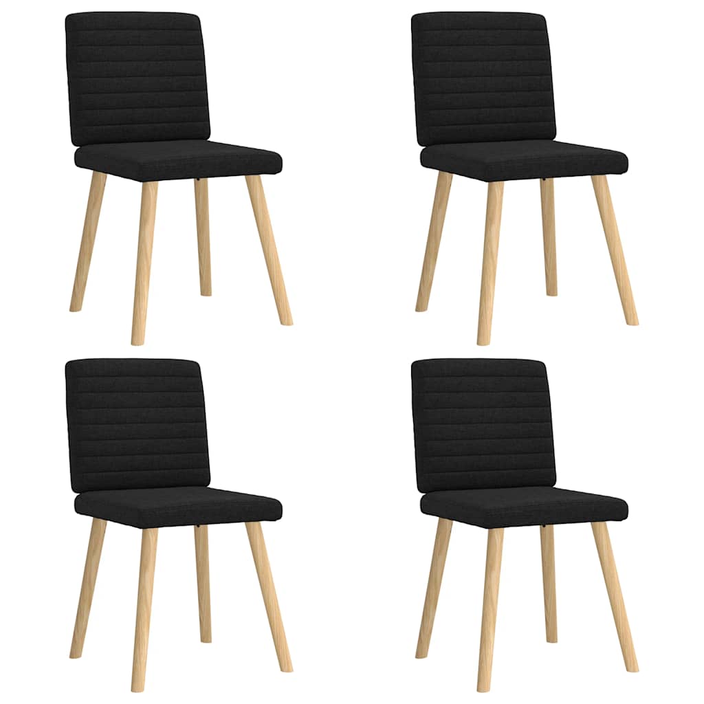 Chaises à manger lot de 4 noir tissu - XIOS