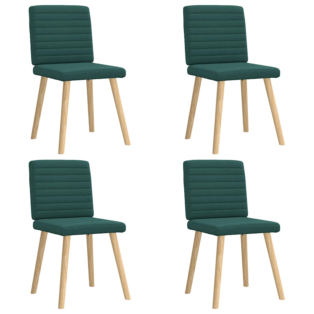 Chaises à manger lot de 4 vert foncé tissu - XIOS