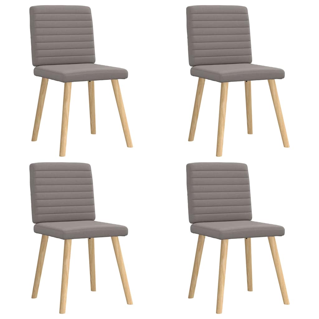 Chaises à manger lot de 4 taupe tissu - XIOS