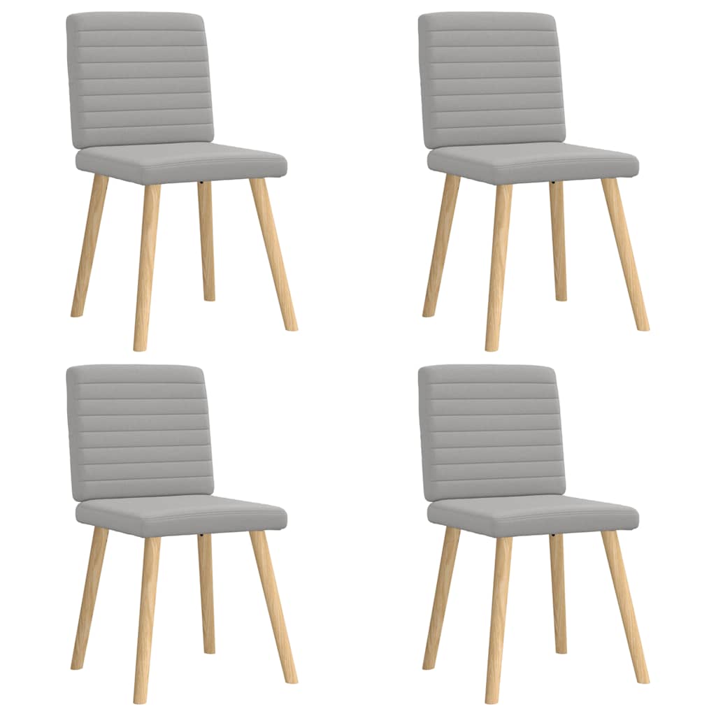 Chaises à manger lot de 4 gris nuage tissu - XIOS