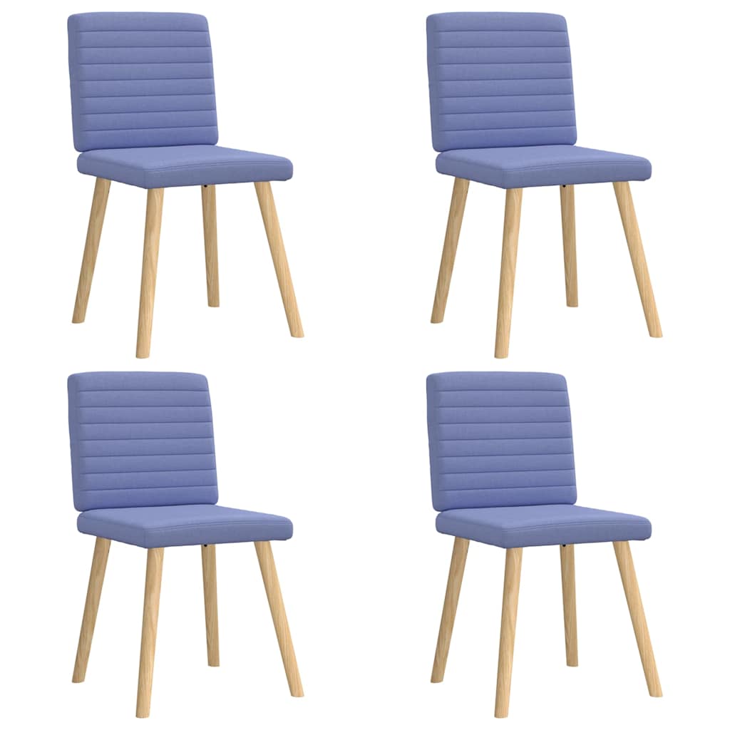 Chaises à manger lot de 4 bleu jean tissu - XIOS