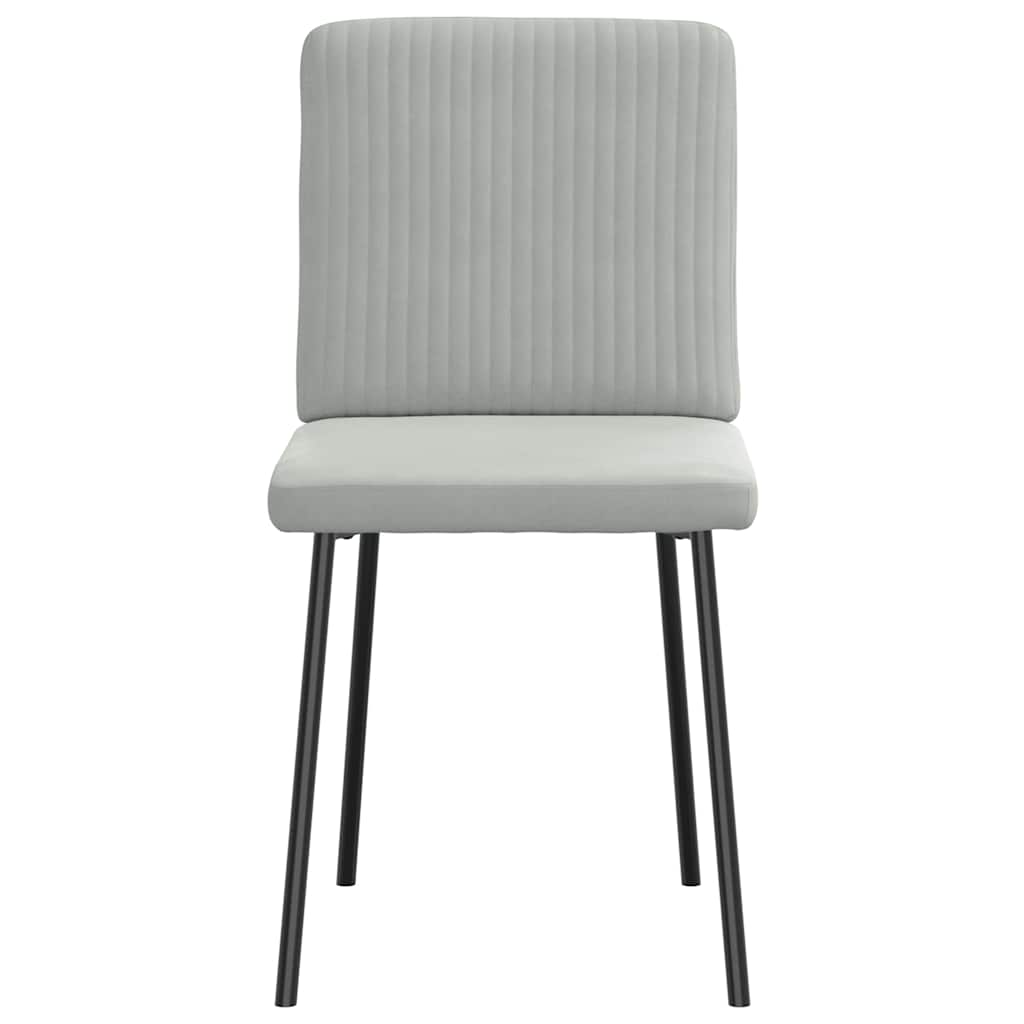 Chaises à manger lot de 4 Gris clair Velours - XIOS