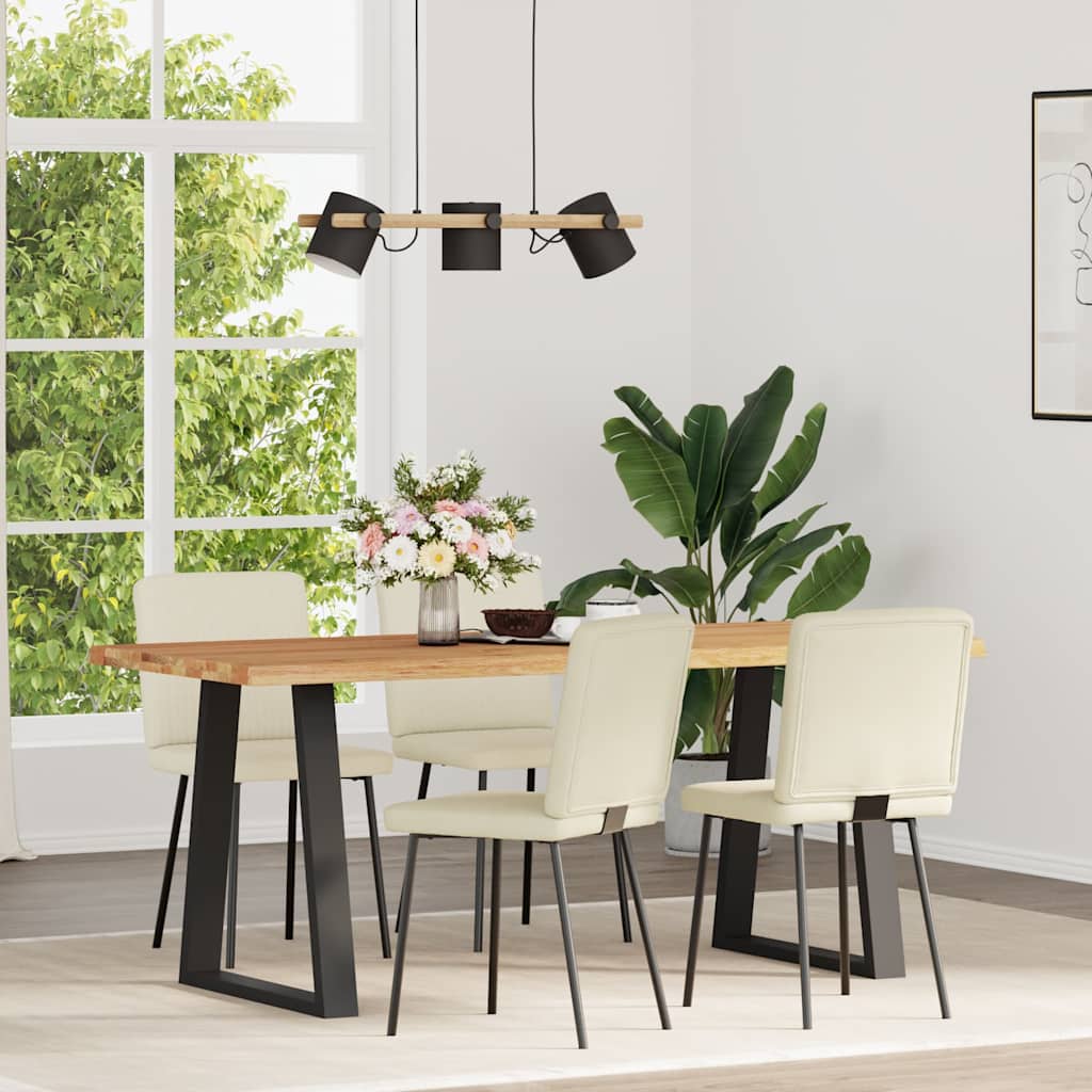 Chaises à manger lot de 4 Crème Velours - XIOS