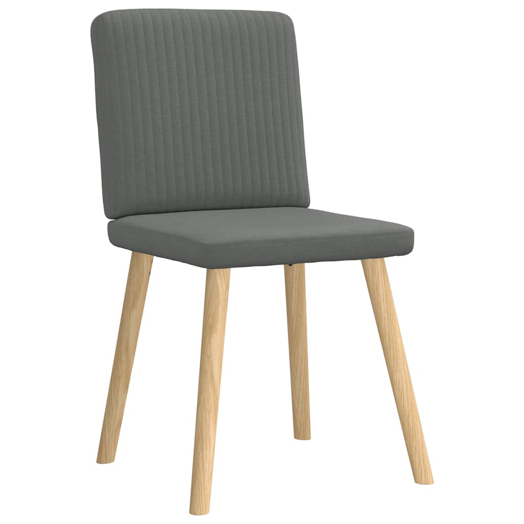 Chaises à manger lot de 4 gris foncé tissu - XIOS