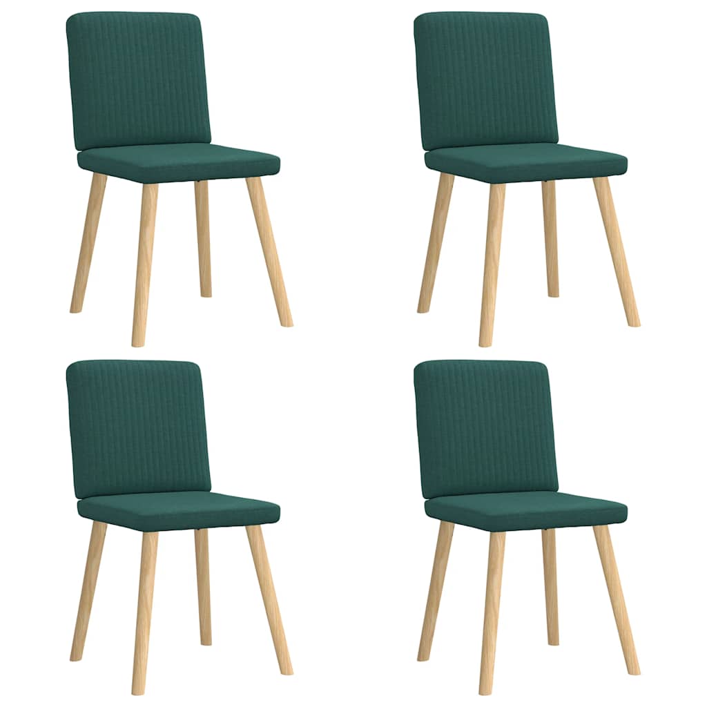 Chaises à manger lot de 4 vert foncé tissu - XIOS