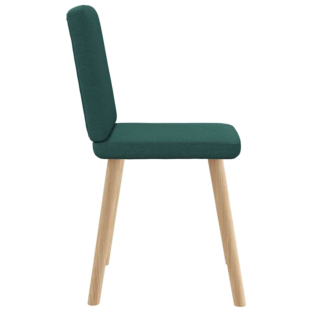 Chaises à manger lot de 4 vert foncé tissu - XIOS