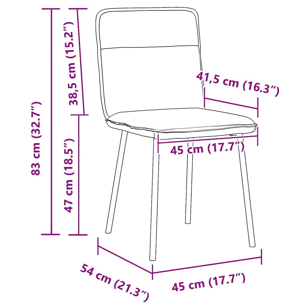 Chaises à manger lot de 4 Gris clair Velours - XIOS