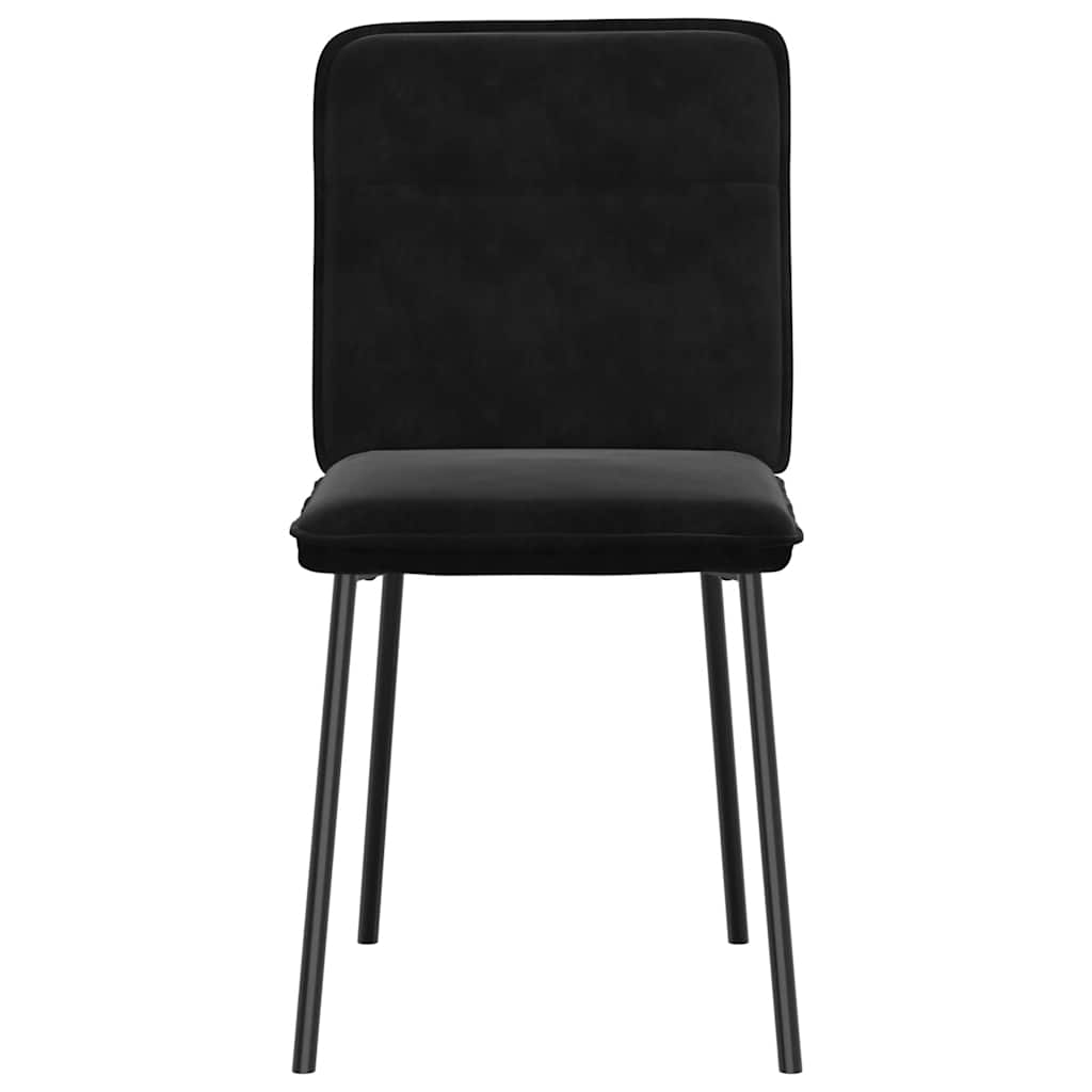 Chaises à manger lot de 4 Noir Velours - XIOS
