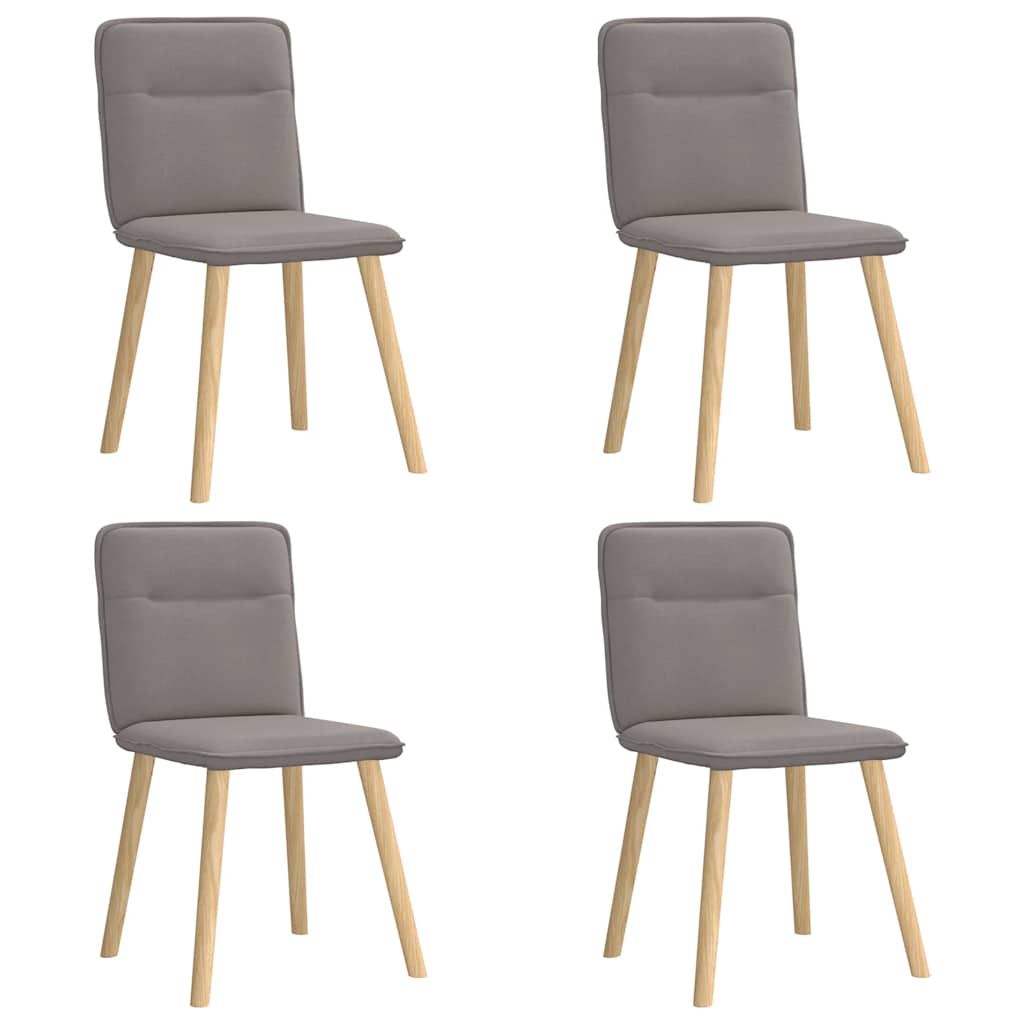 Chaises à manger lot de 4 taupe tissu - XIOS