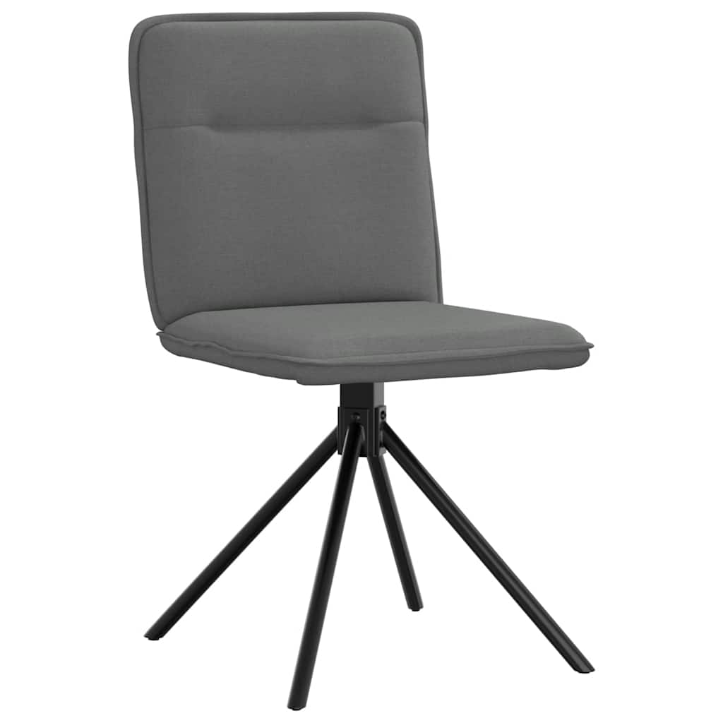 Chaises à manger lot de 4 gris foncé tissu - XIOS