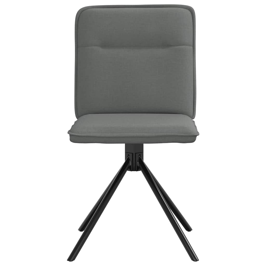 Chaises à manger lot de 4 gris foncé tissu - XIOS