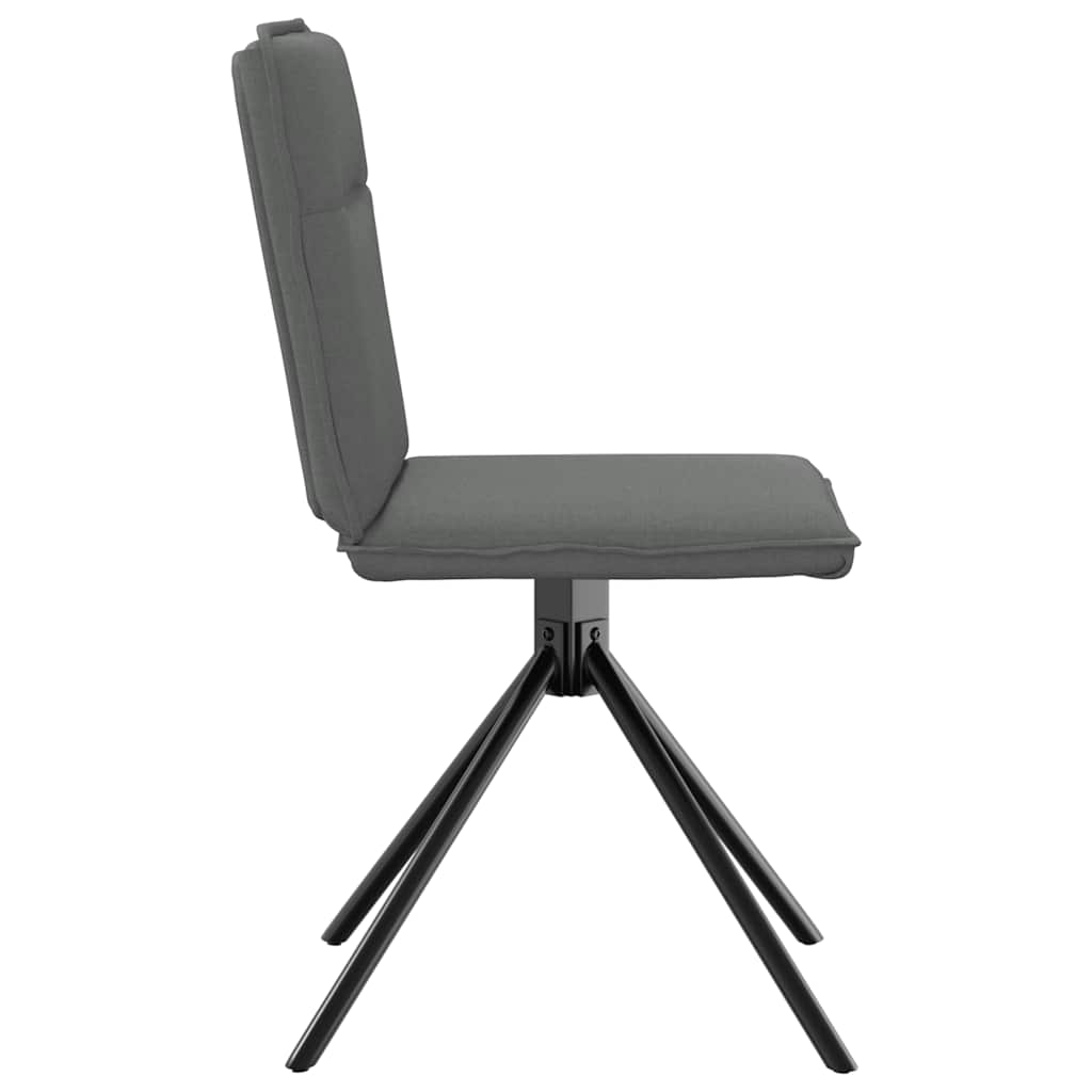 Chaises à manger lot de 4 gris foncé tissu - XIOS