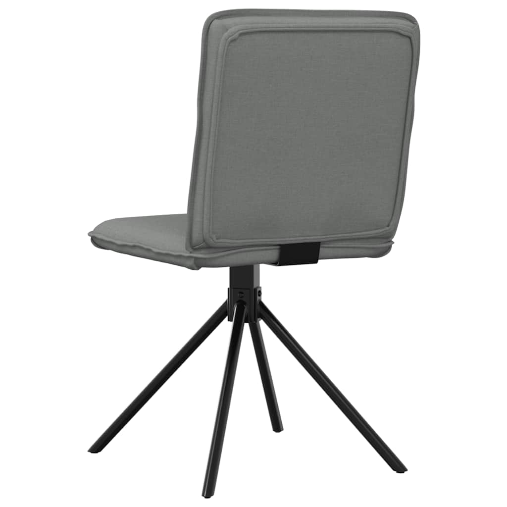 Chaises à manger lot de 4 gris foncé tissu - XIOS