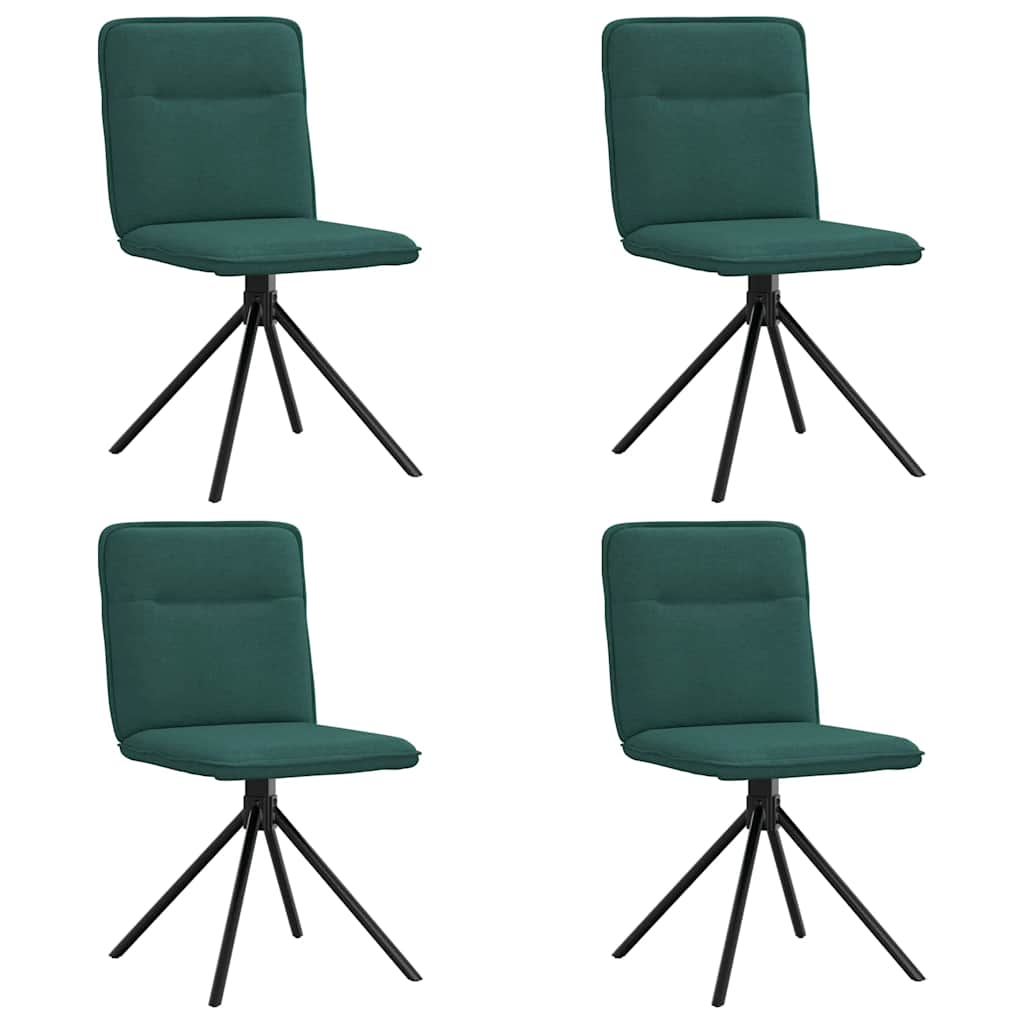 Chaises à manger lot de 4 vert foncé tissu - XIOS