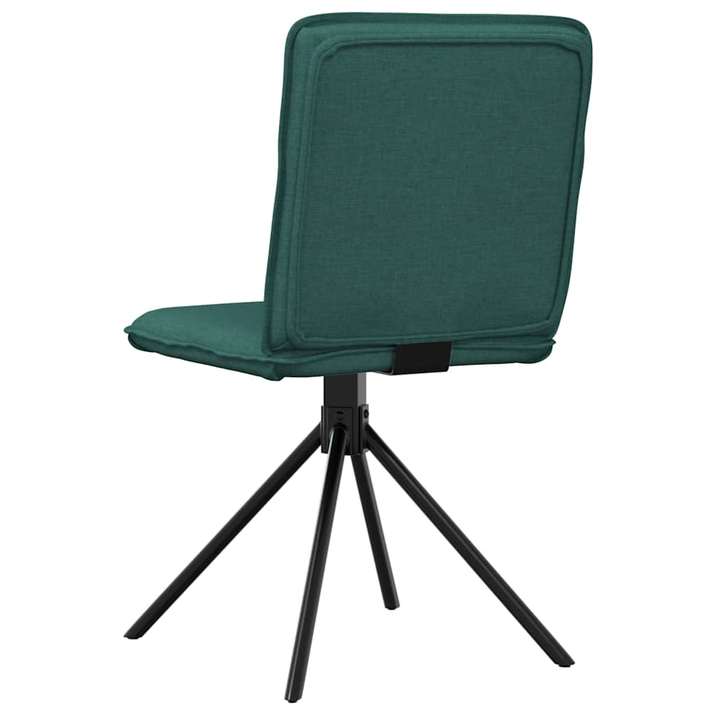 Chaises à manger lot de 4 vert foncé tissu - XIOS