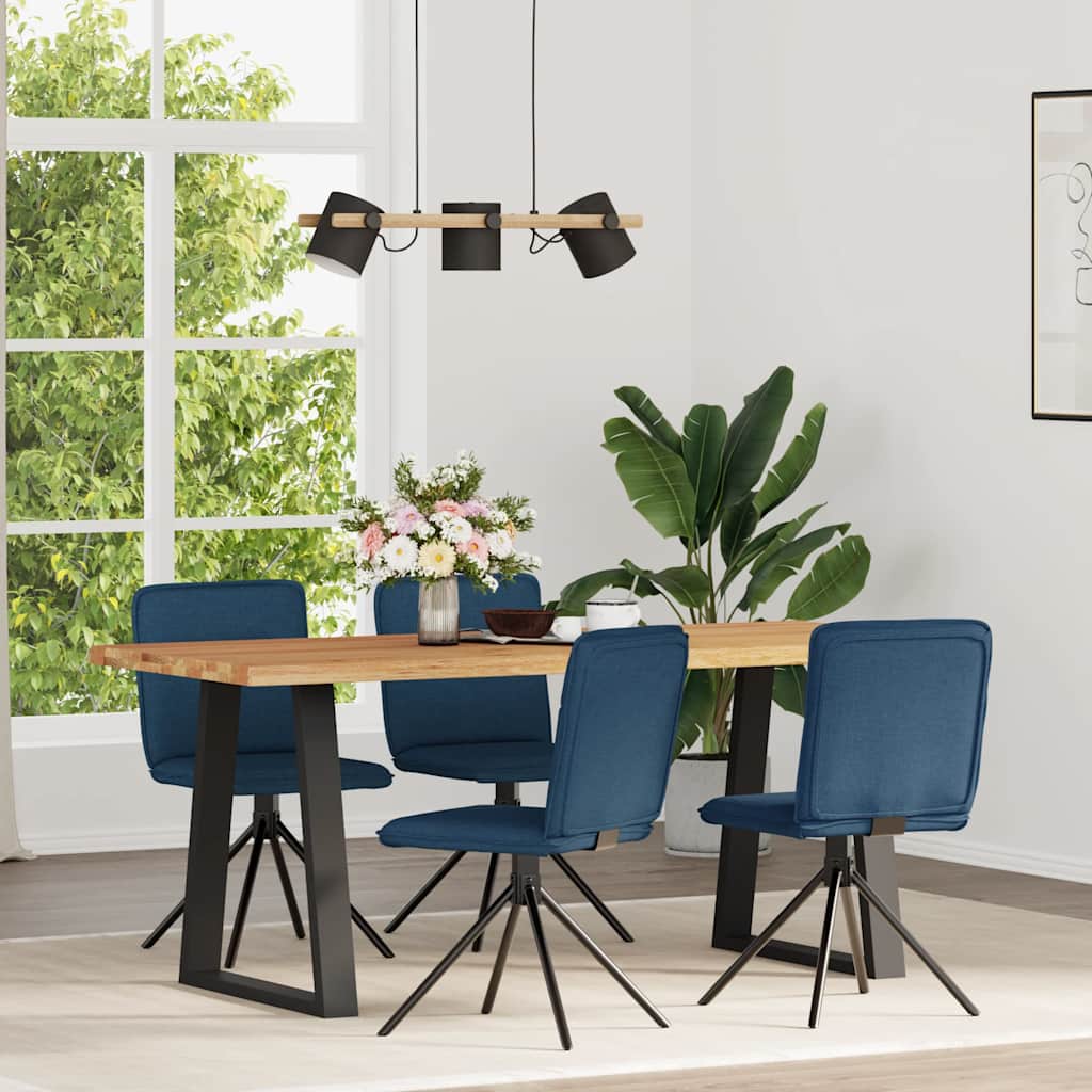 Chaises à manger lot de 4 bleu tissu - XIOS