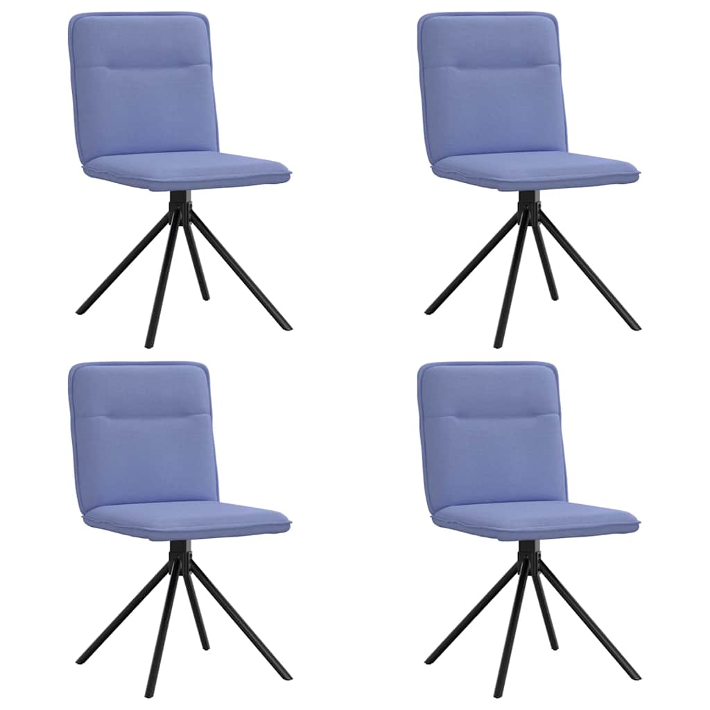 Chaises à manger lot de 4 bleu jean tissu - XIOS