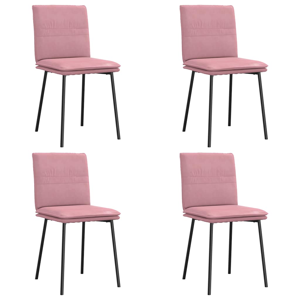 Chaises à manger lot de 4 Rose Velours - XIOS
