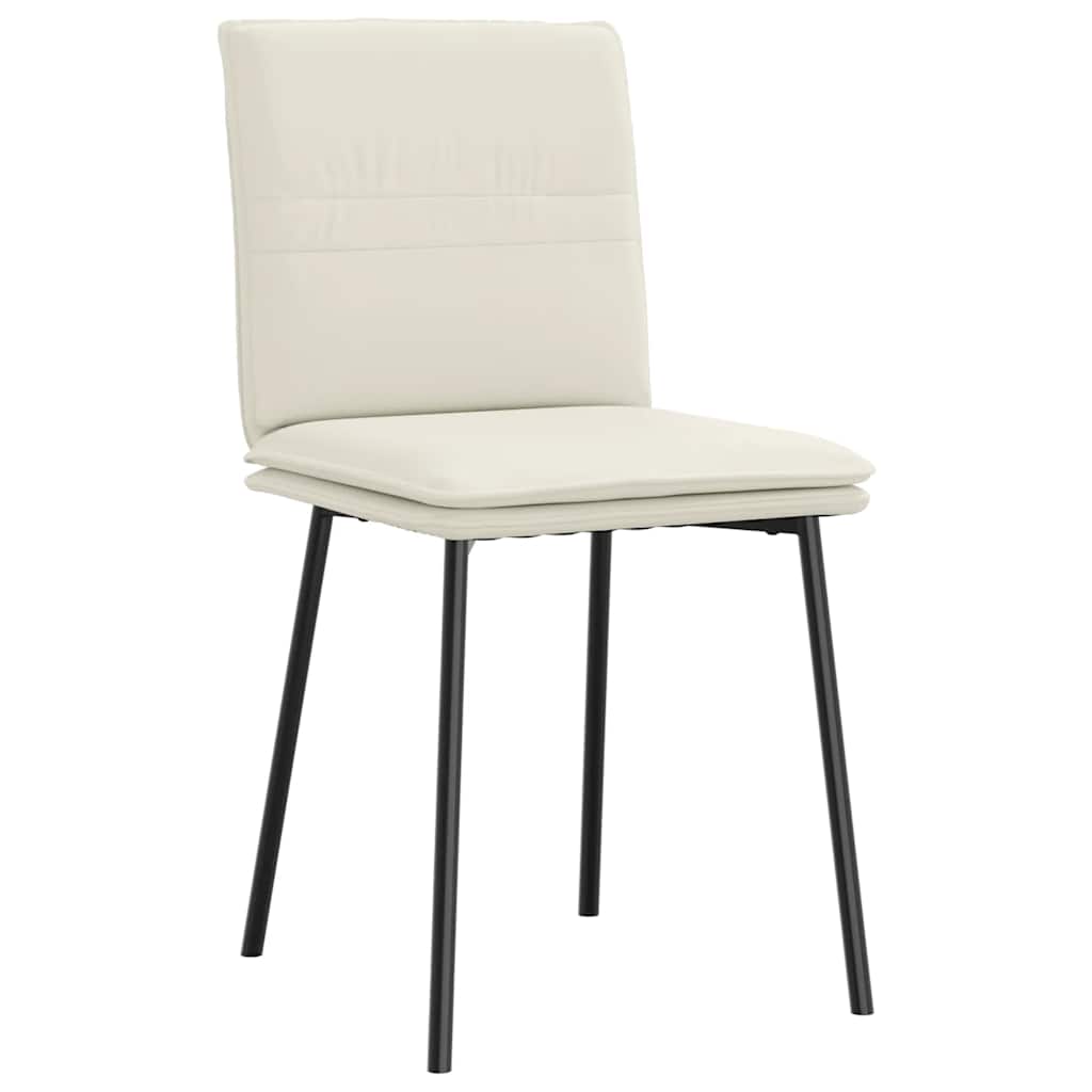 Chaises à manger lot de 4 Crème Velours - XIOS