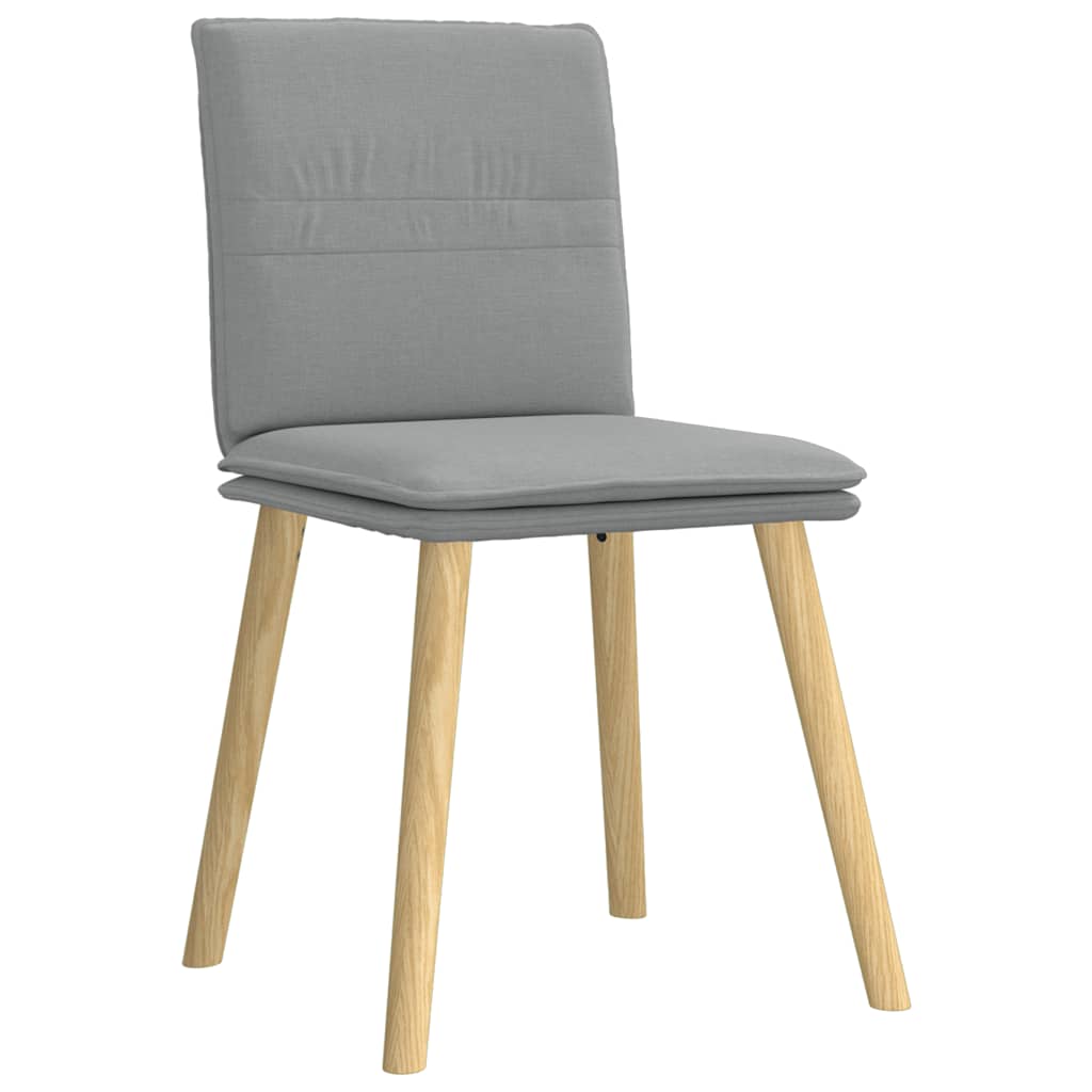 Chaises à manger lot de 4 gris clair tissu - XIOS