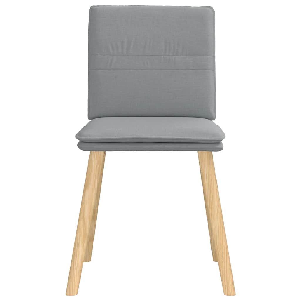 Chaises à manger lot de 4 gris clair tissu - XIOS