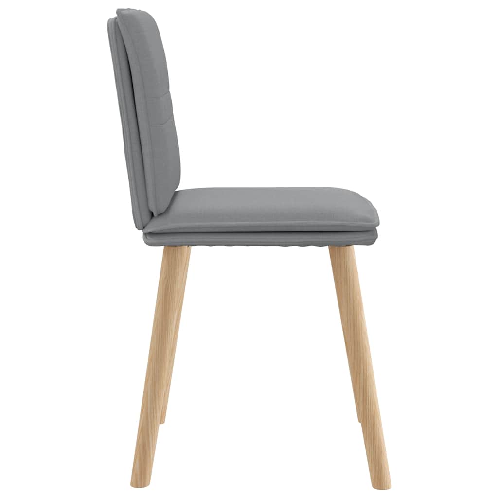 Chaises à manger lot de 4 gris clair tissu - XIOS
