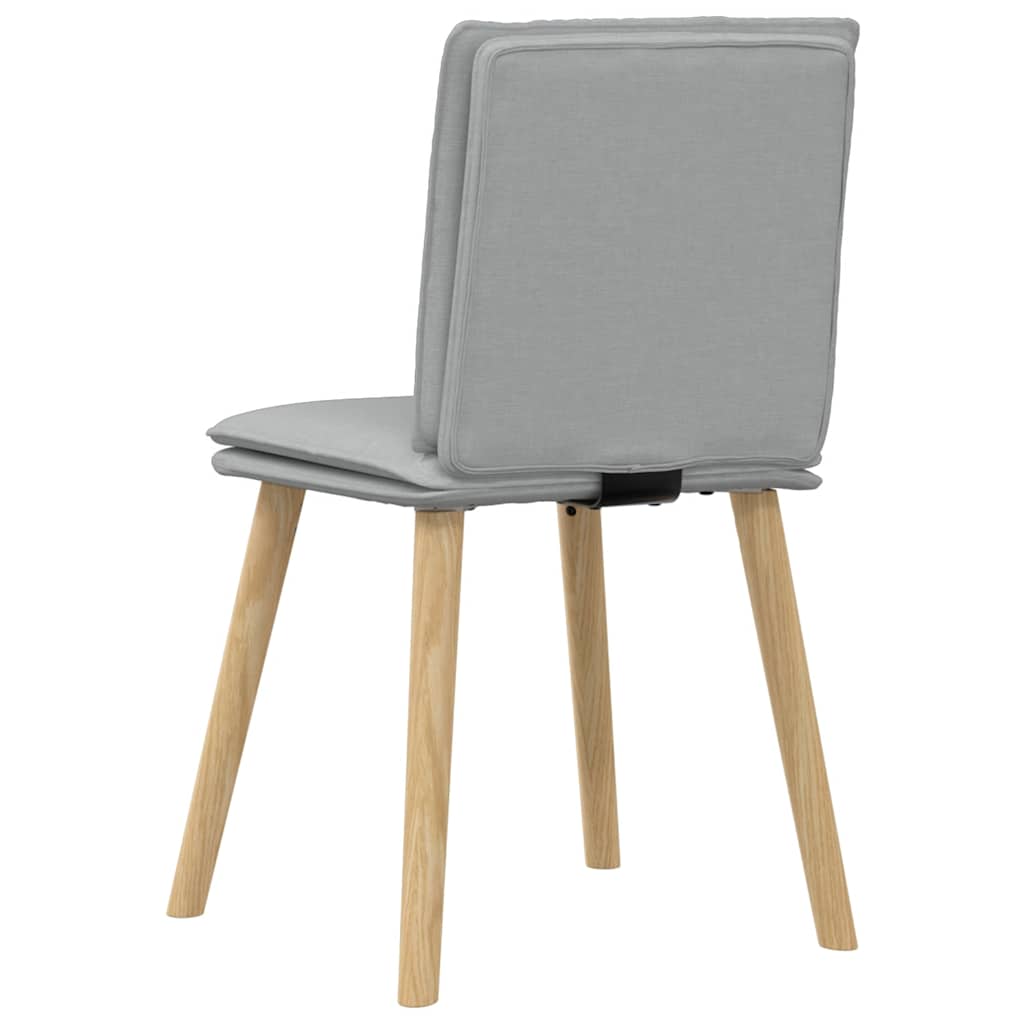 Chaises à manger lot de 4 gris clair tissu - XIOS