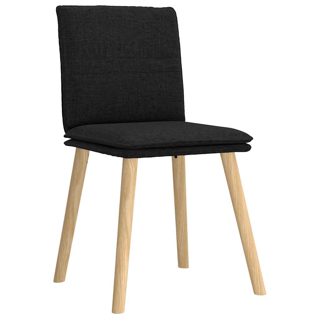 Chaises à manger lot de 4 noir tissu - XIOS