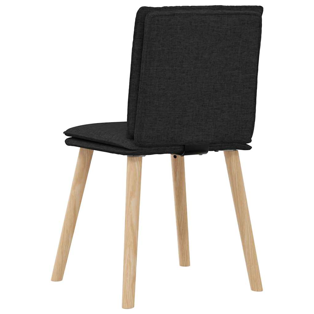 Chaises à manger lot de 4 noir tissu - XIOS