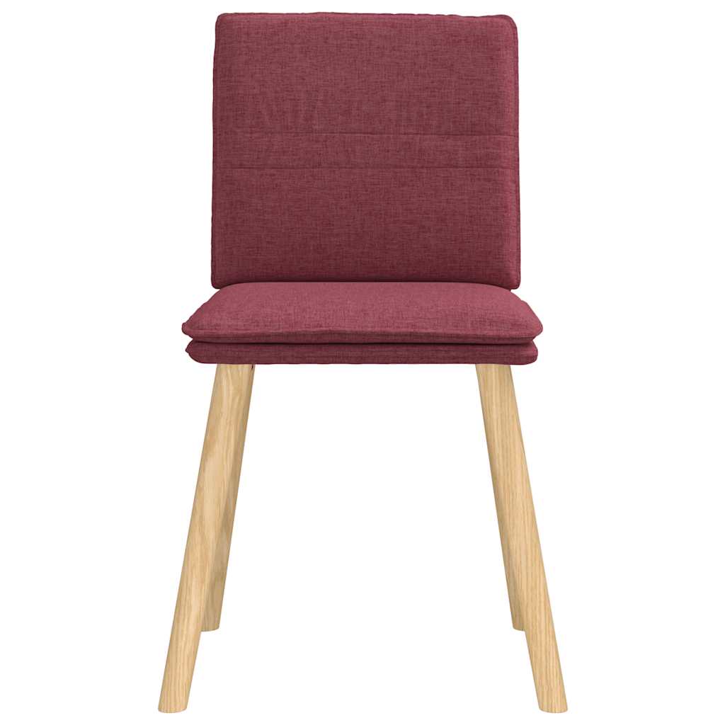 Chaises à manger lot de 4 rouge bordeaux tissu - XIOS