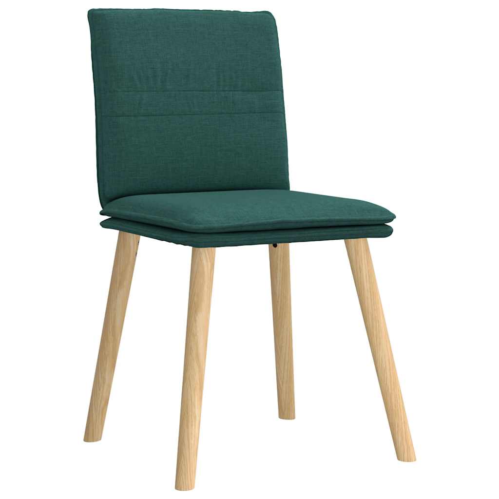 Chaises à manger lot de 4 vert foncé tissu - XIOS