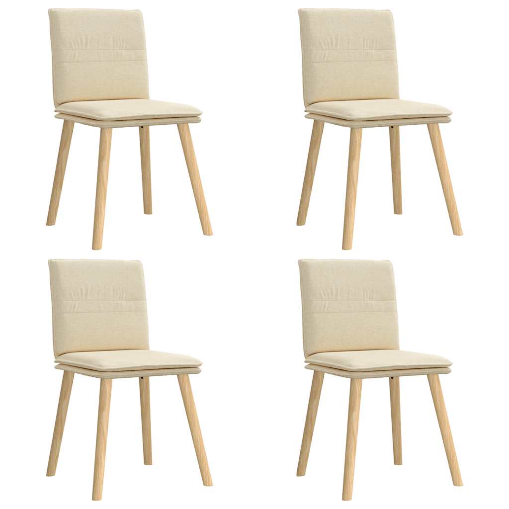 Chaises à manger lot de 4 crème tissu - XIOS