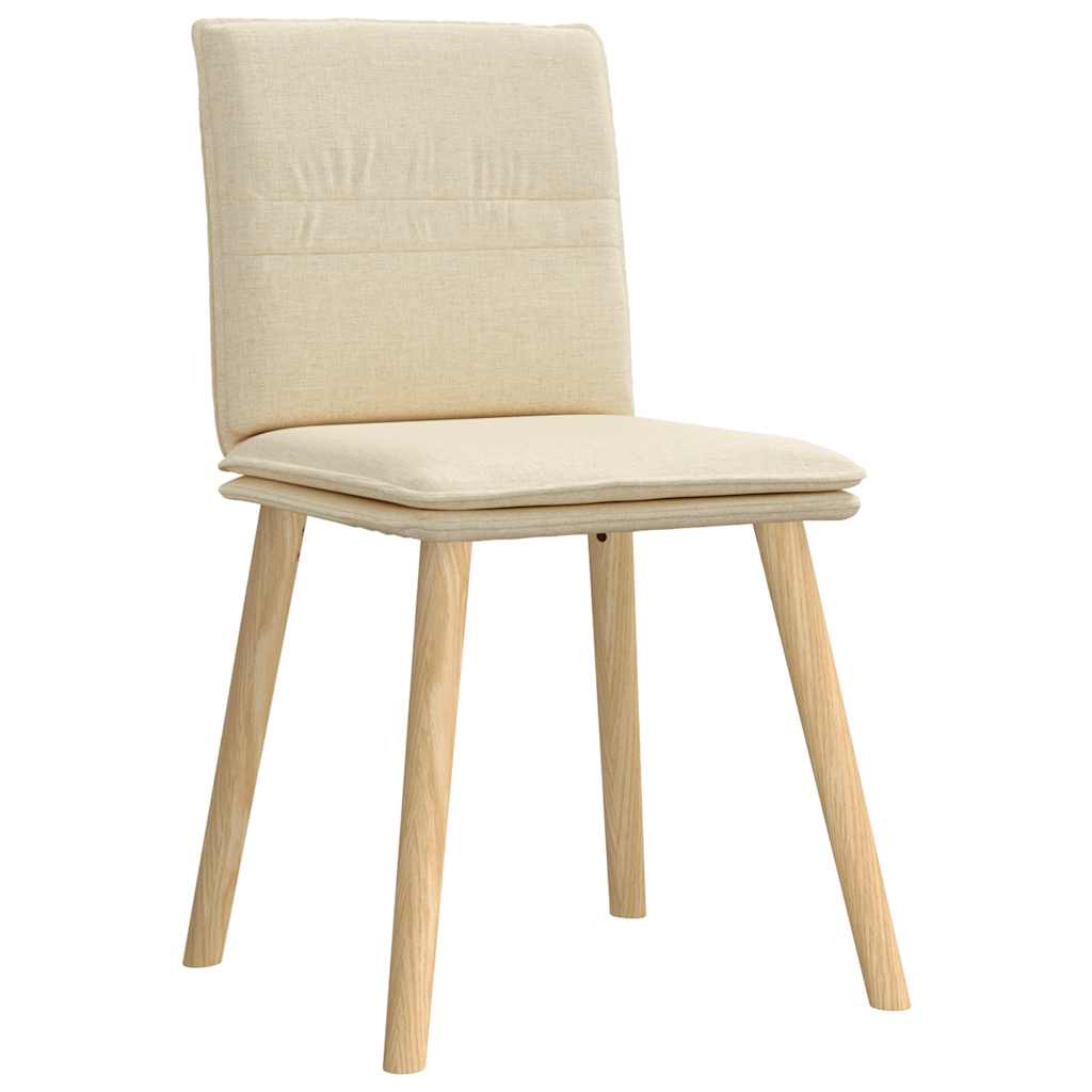 Chaises à manger lot de 4 crème tissu - XIOS