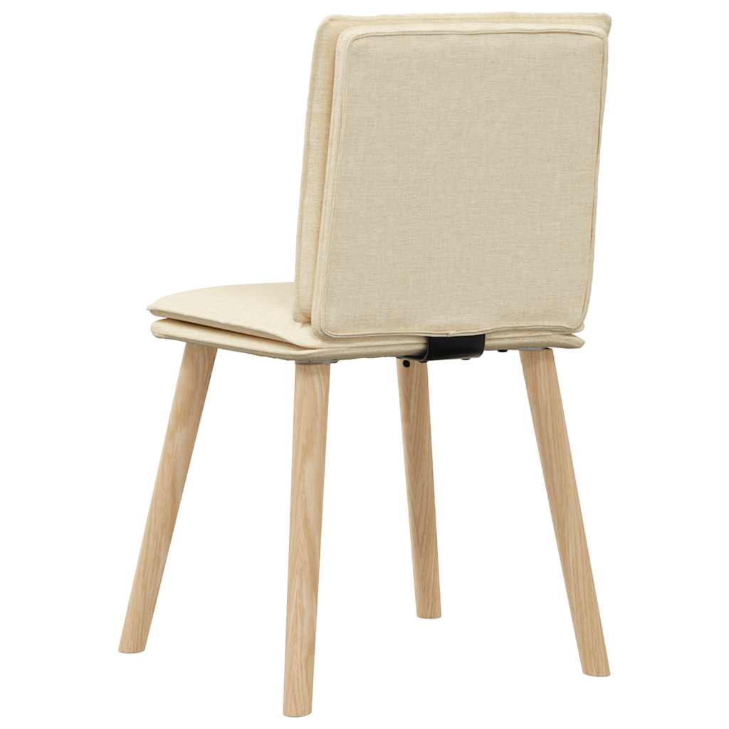 Chaises à manger lot de 4 crème tissu - XIOS