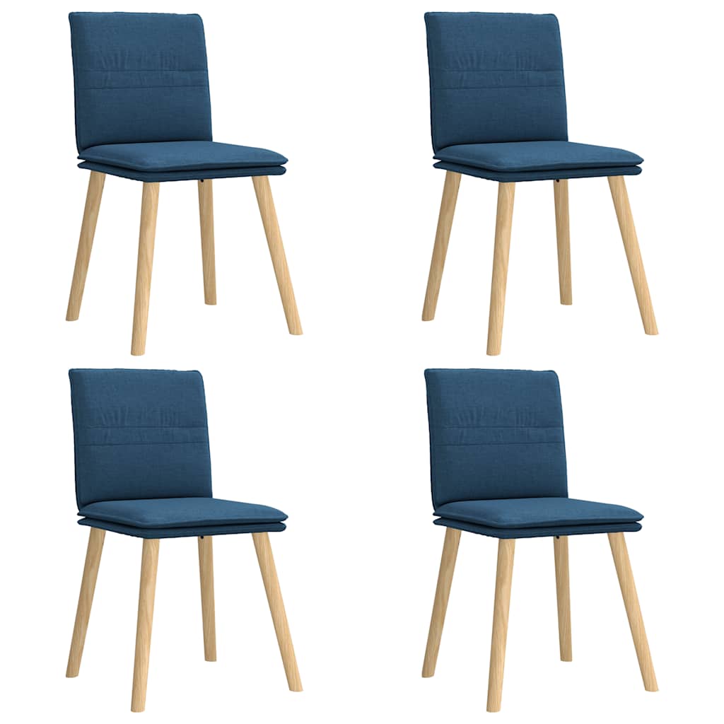 Chaises à manger lot de 4 bleu tissu - XIOS