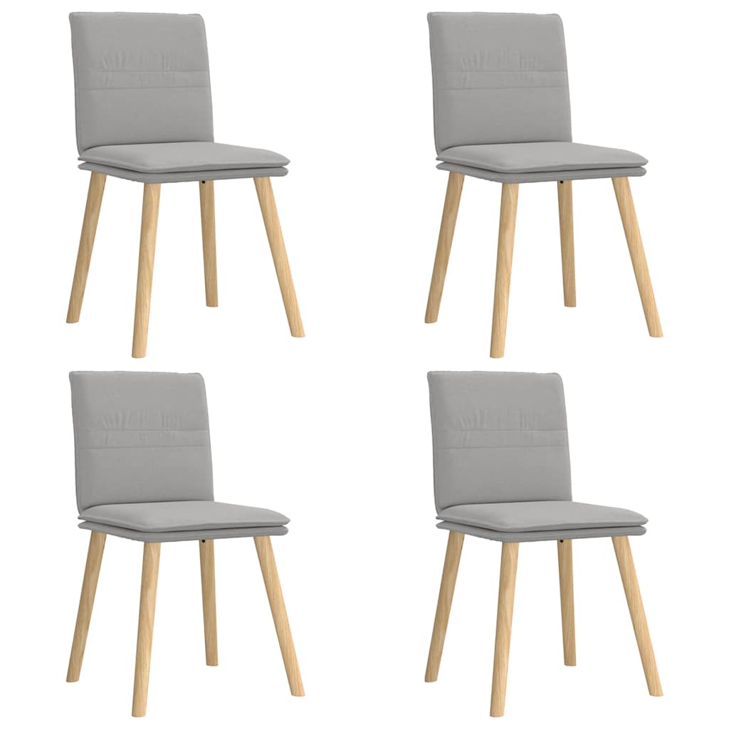 Chaises à manger lot de 4 gris nuage tissu - XIOS