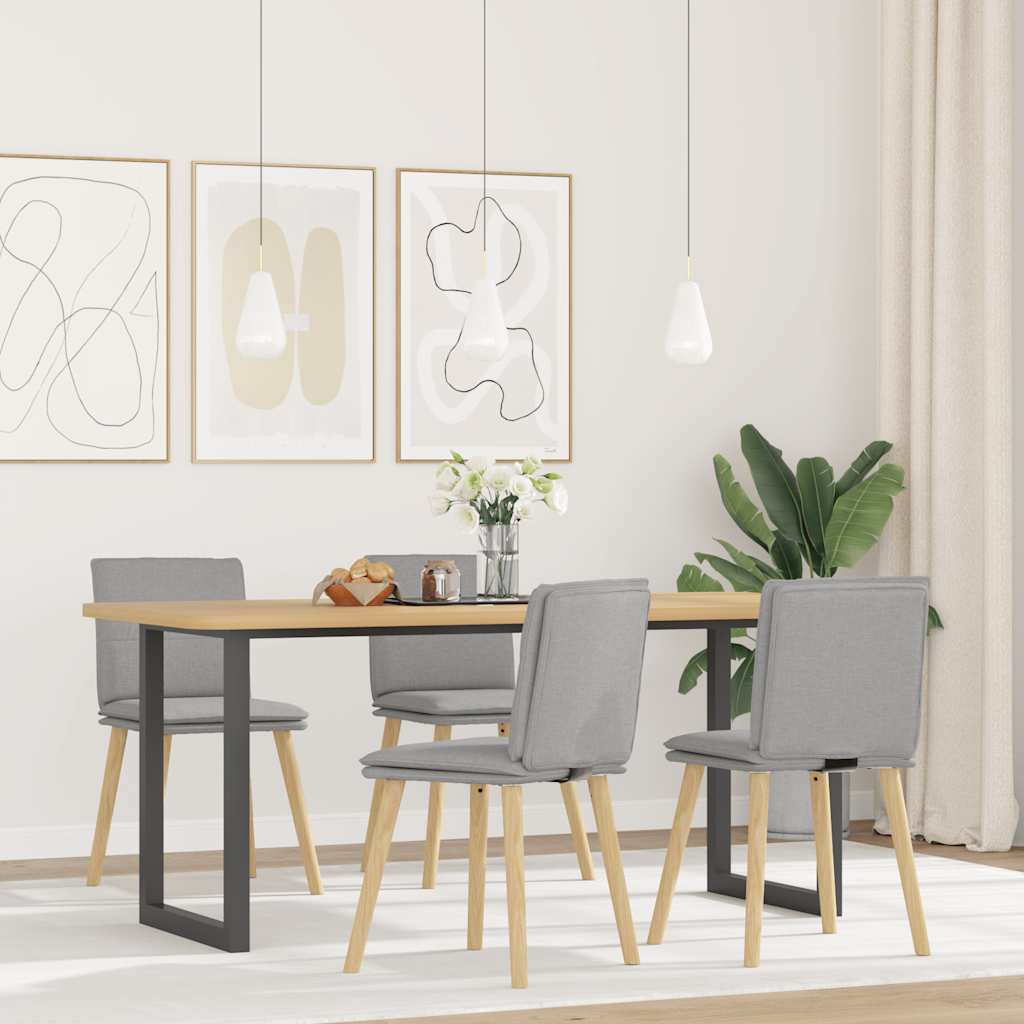 Chaises à manger lot de 4 gris nuage tissu - XIOS