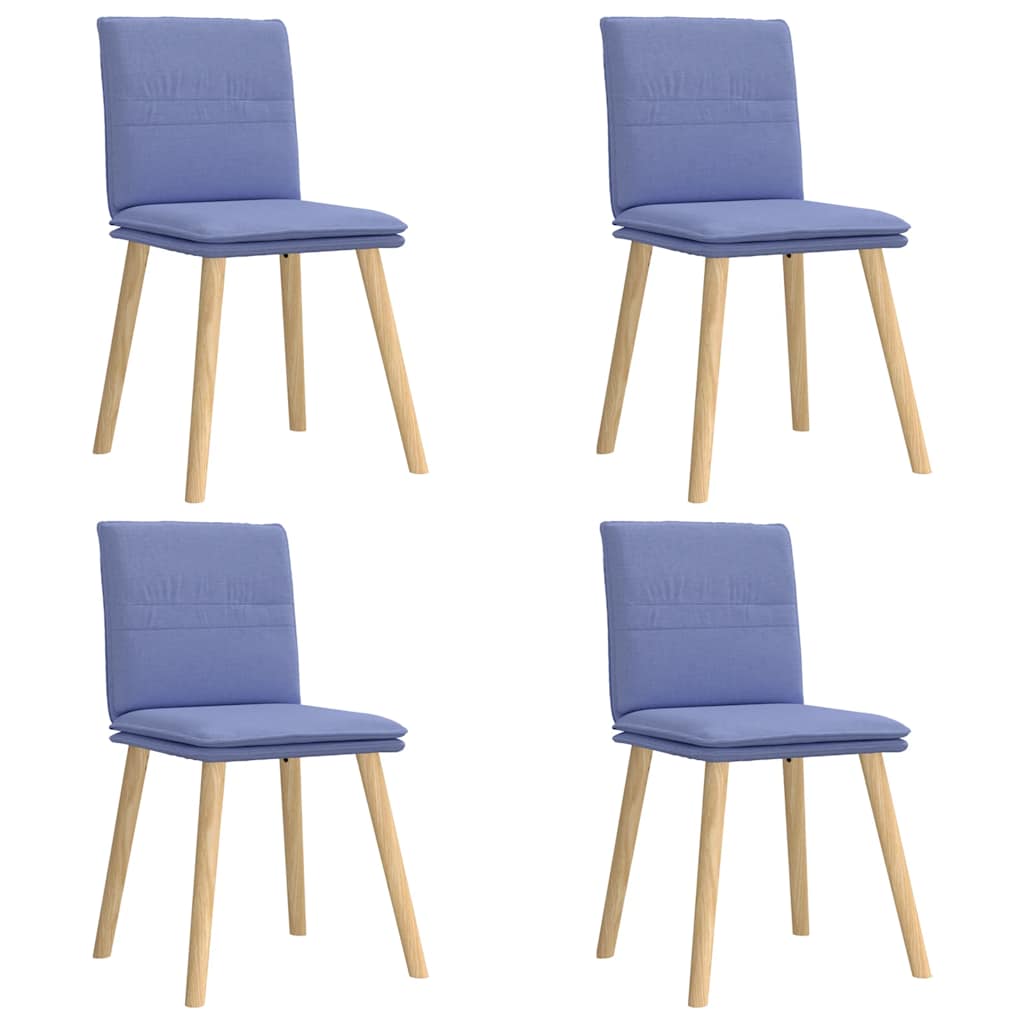 Chaises à manger lot de 4 bleu jean tissu - XIOS