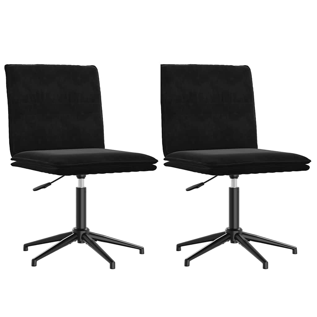 Chaises à manger lot de 2 Noir Velours - XIOS