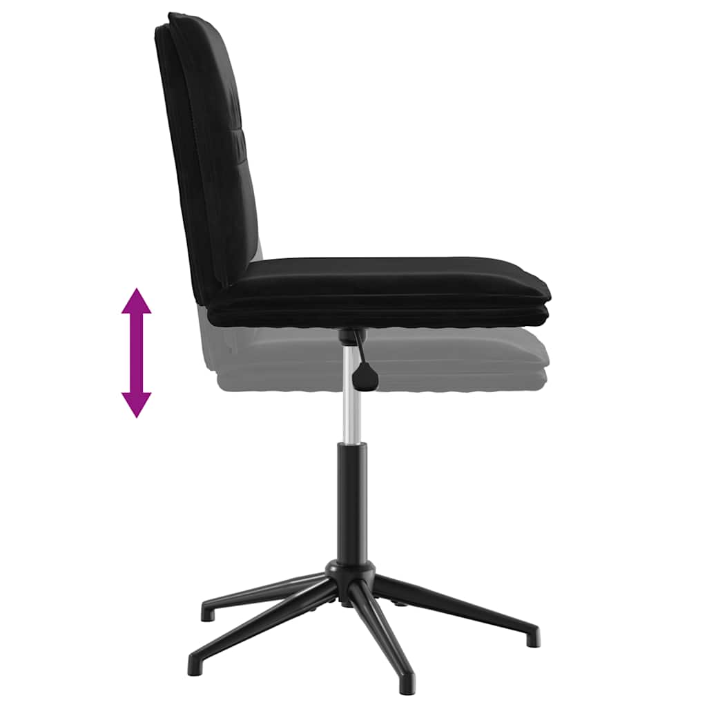 Chaises à manger lot de 2 Noir Velours - XIOS